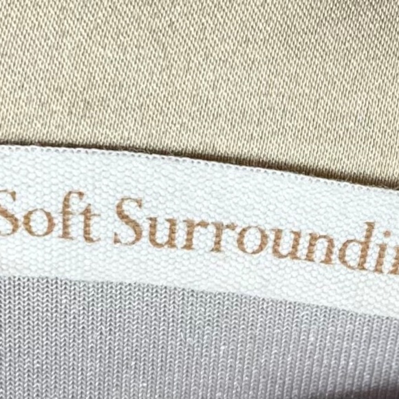 Soft Surroundings Boyfriend Velvet Medium Tunic Top Shirt Button Down Tan Velour - Picture 3 of 4